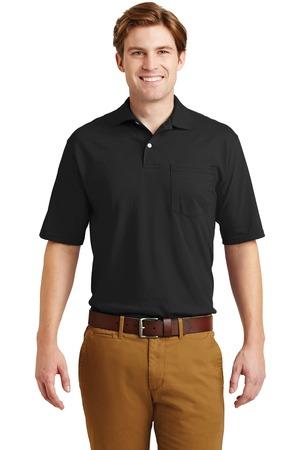 Jerzees -SpotShield 5.4-Ounce Jersey Knit Sport Shirt with Pocket. 436MP