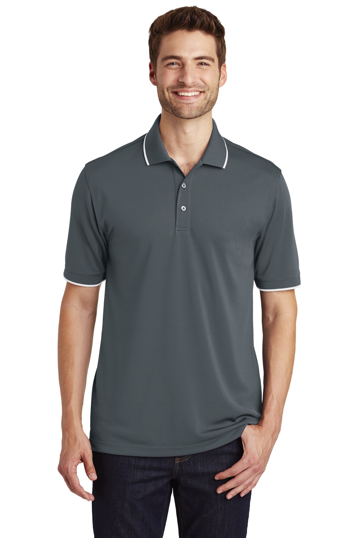 Port Authority Dry Zone UV Micro-Mesh Tipped Polo. K111 - Image 12