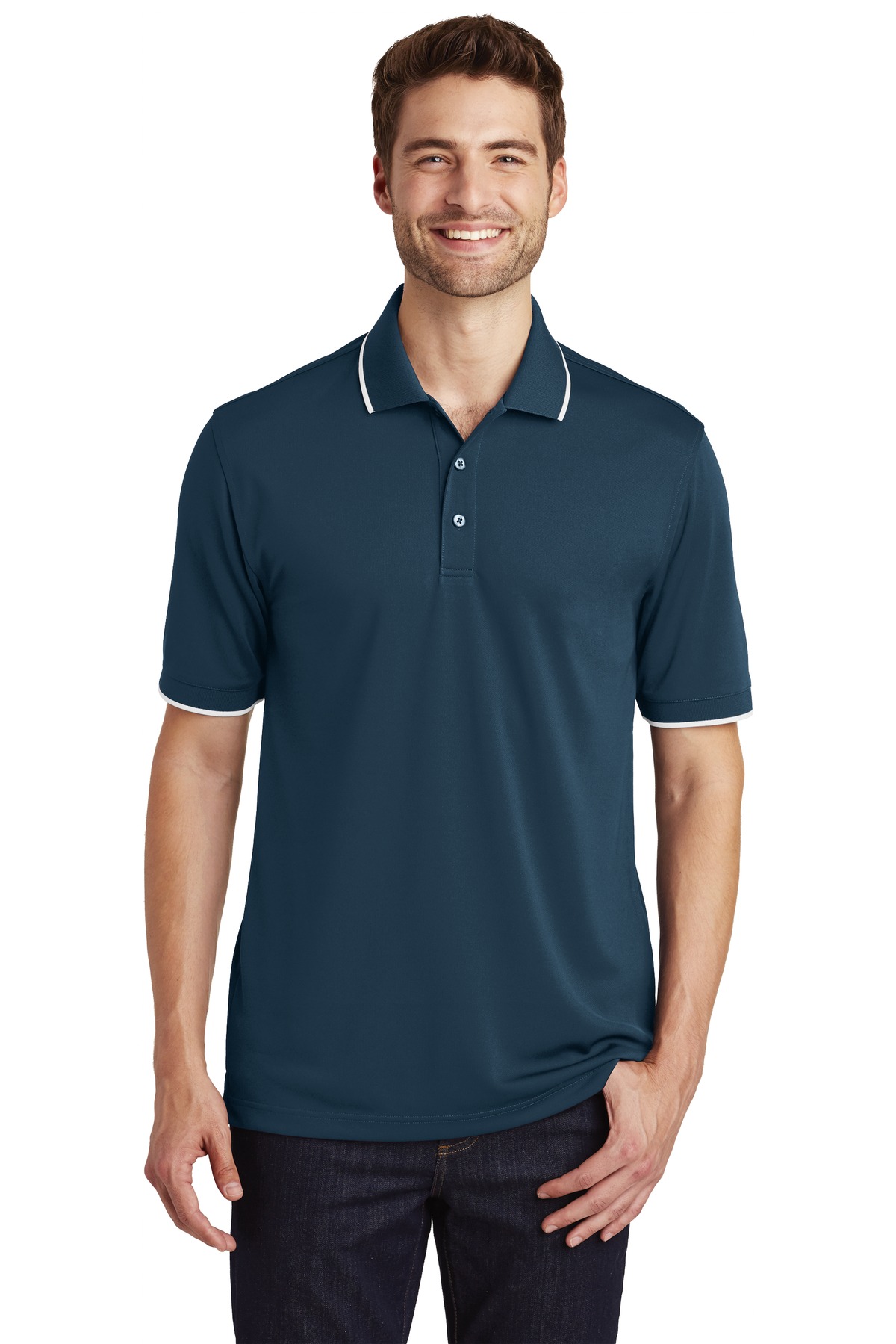 Port Authority Dry Zone UV Micro-Mesh Tipped Polo. K111 - Image 28