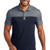 Port Authority Fine Pique Blend Blocked Polo K831 - Thumbnail Image 2