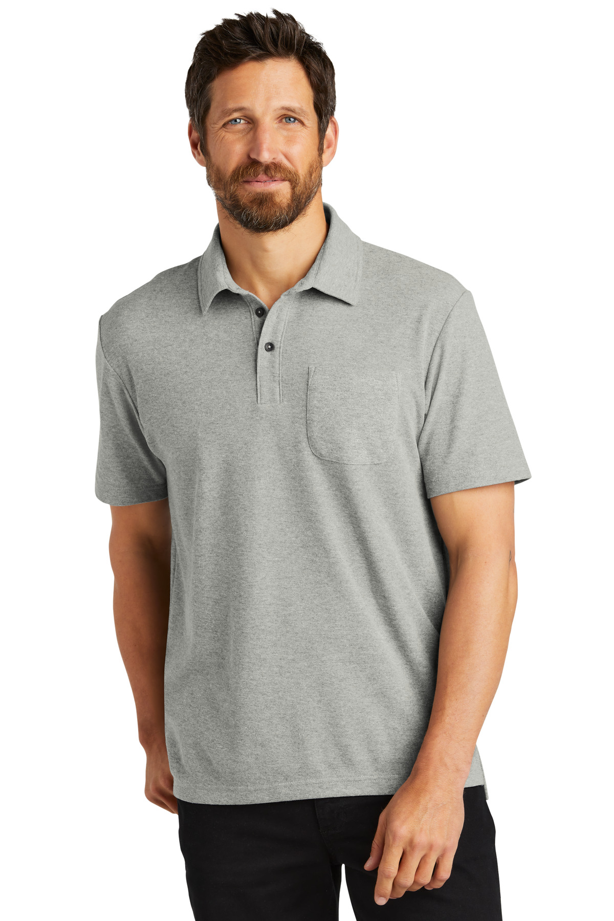 Port Authority C-FREE Cotton Blend Pique Pocket Polo K868 - Image 1