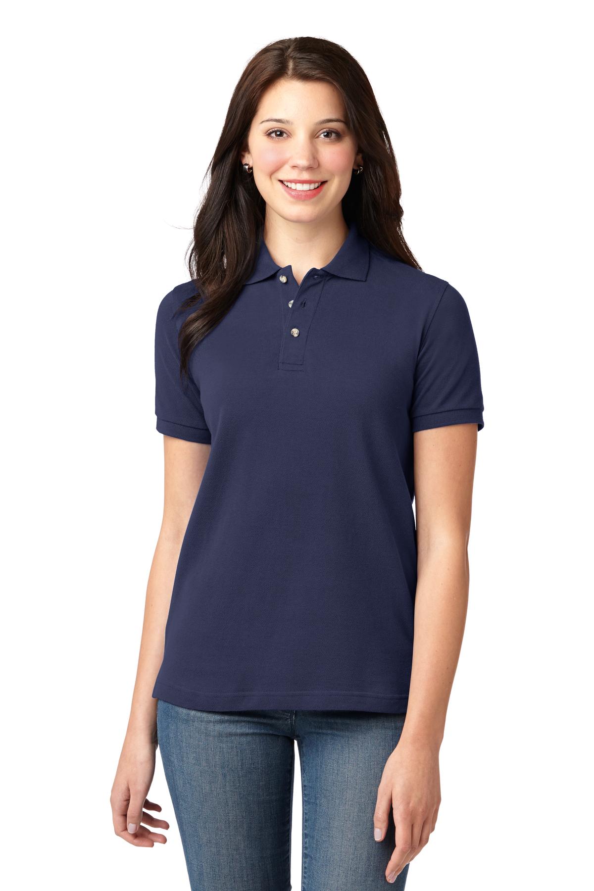 Port Authority Women's Heavyweight Cotton Pique Polo.  L420 - Image 1