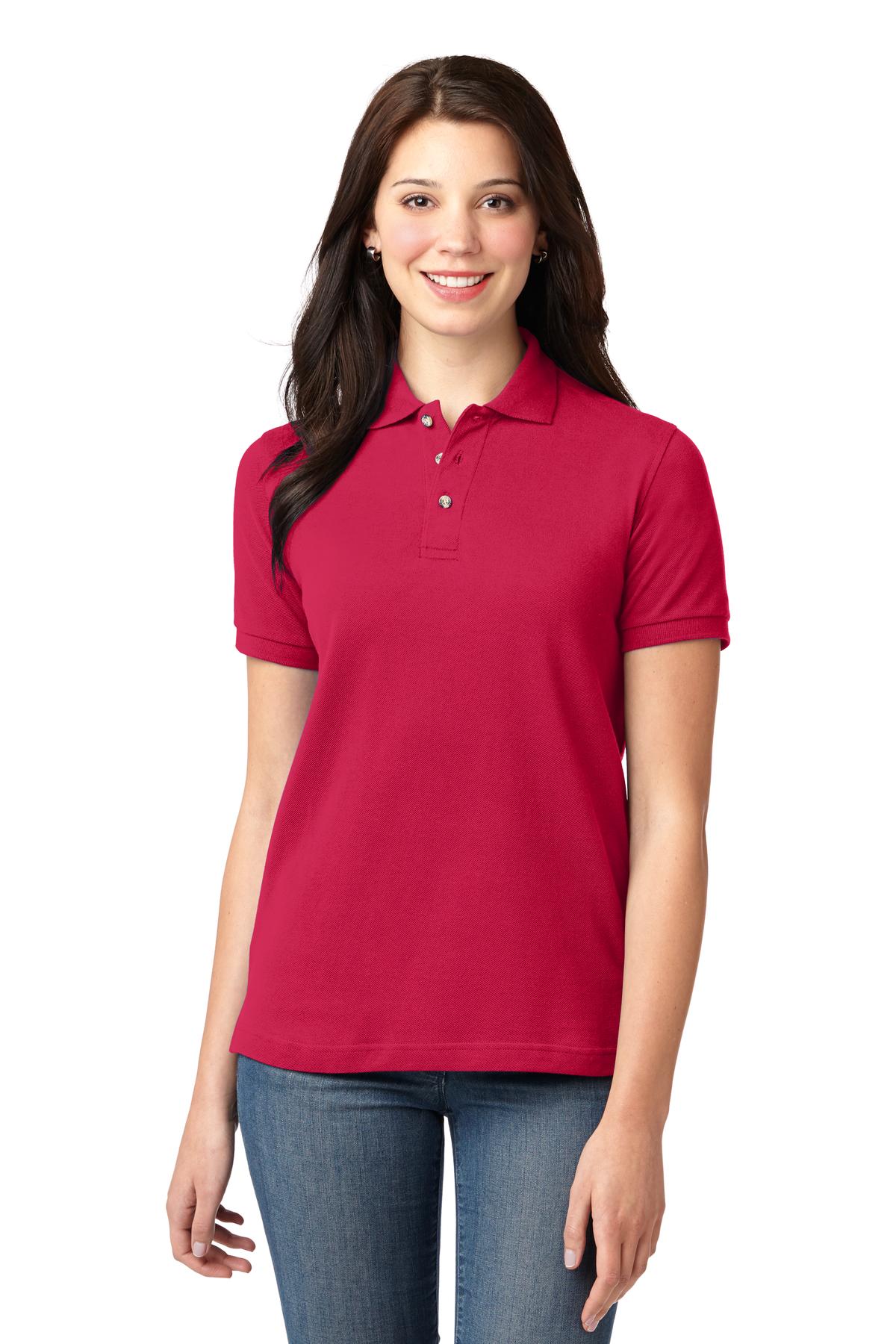 Port Authority Women's Heavyweight Cotton Pique Polo.  L420 - Image 9