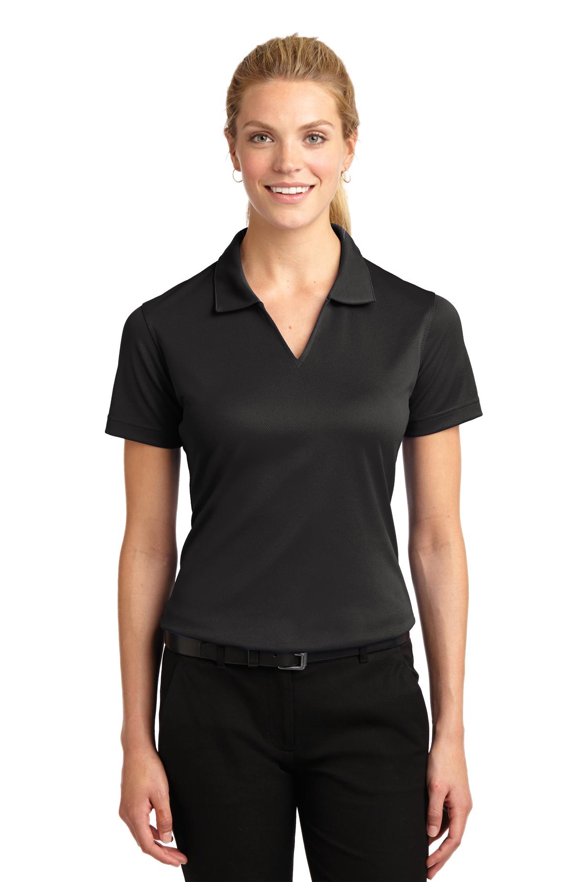 Sport-Tek Women's Dri-Mesh V-Neck Polo.  L469 - Image 1