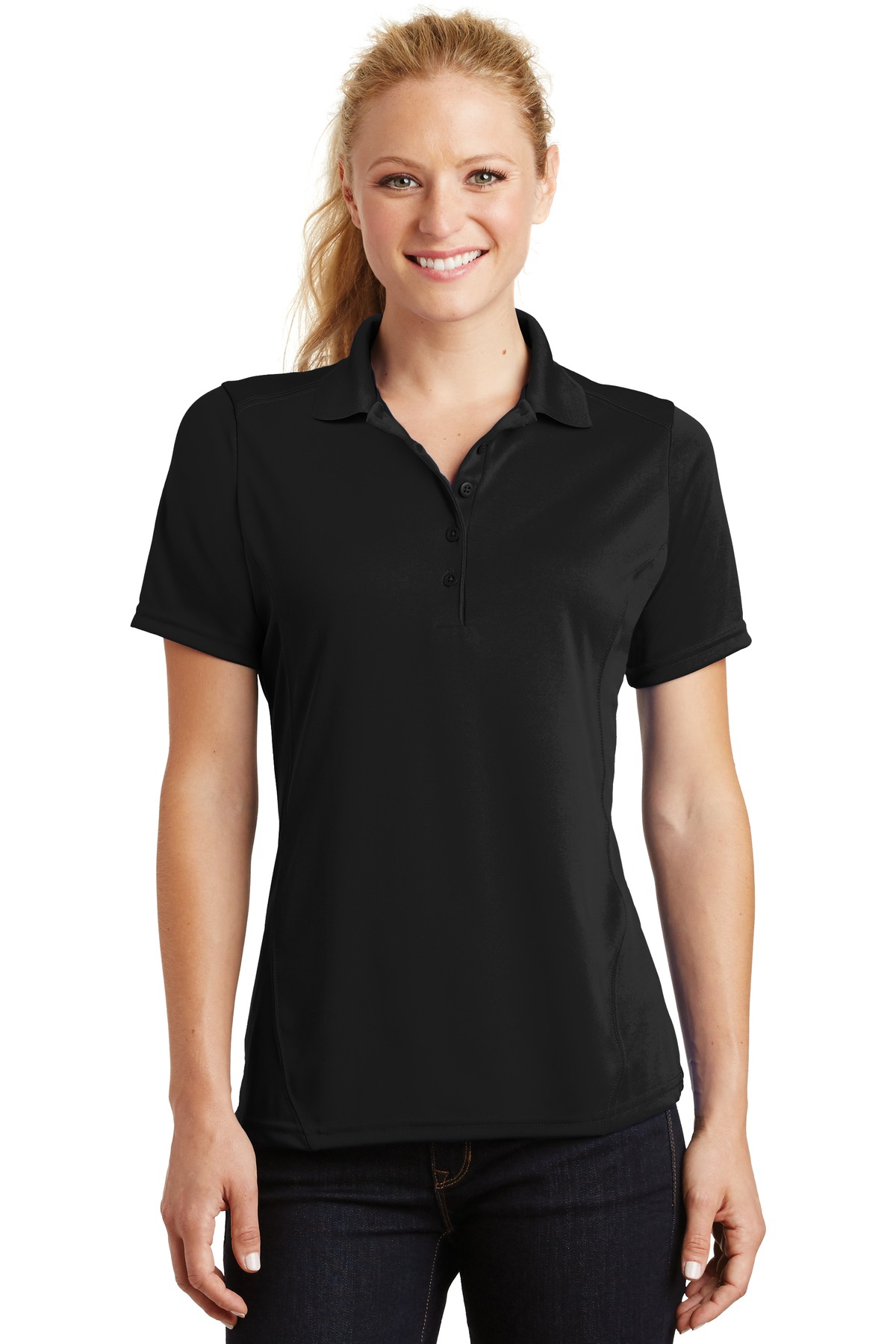 Sport-Tek Women's Dry Zone Raglan Accent Polo. L475 - Image 1