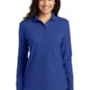 Port Authority Women's Silk Touch Long Sleeve Polo.  L500LS - Thumbnail Image 2