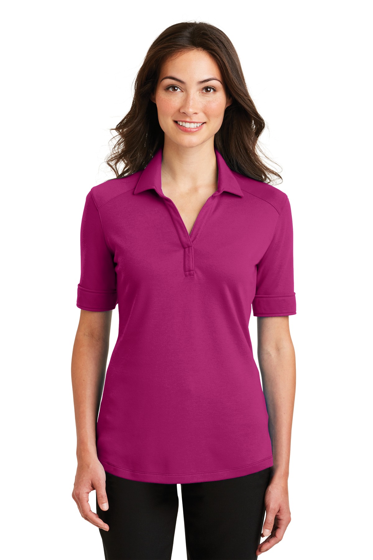 Port Authority Ladies Silk Touch Interlock Performance Polo. L5200 - Image 28