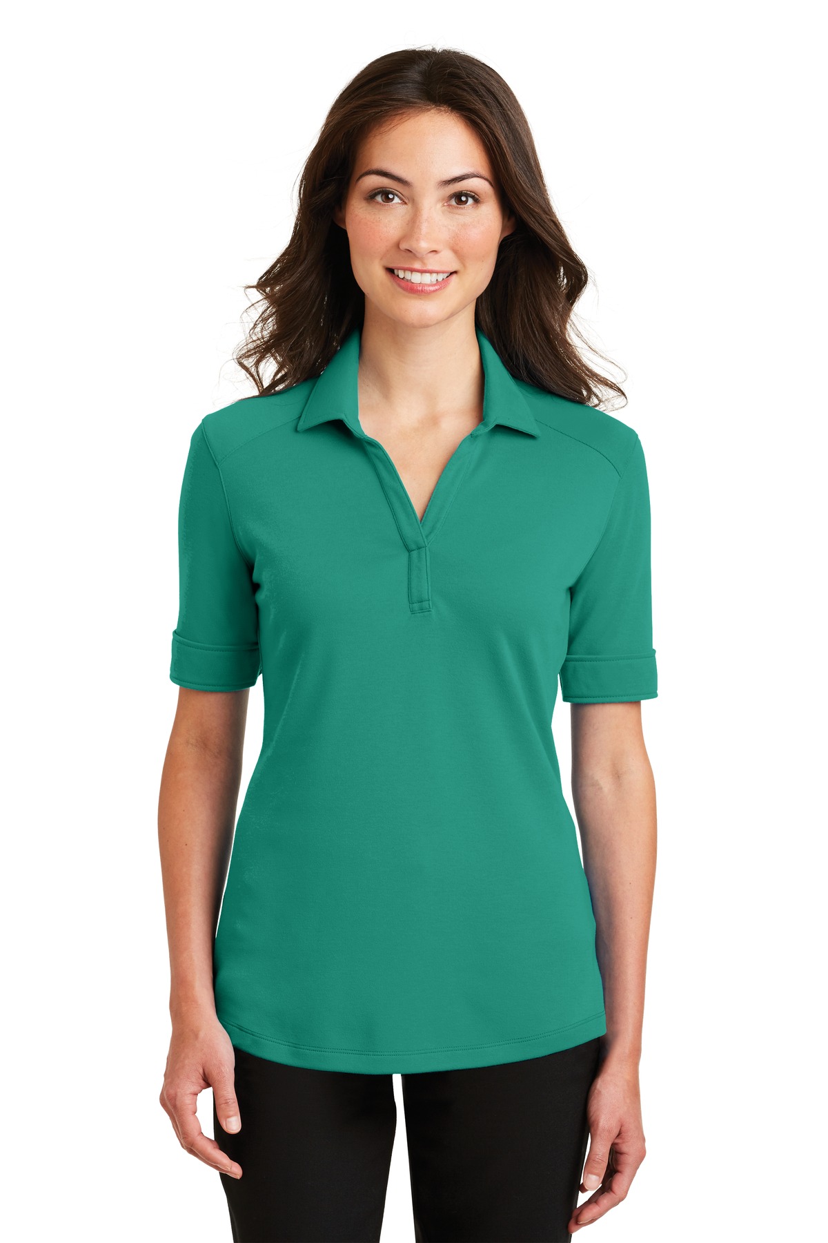 Port Authority Ladies Silk Touch Interlock Performance Polo. L5200 - Image 50