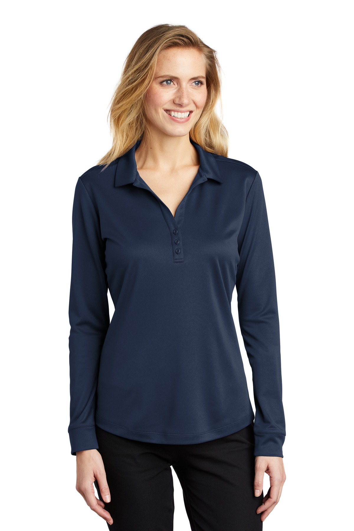 Port Authority  Women's Silk Touch   Performance Long Sleeve Polo. L540LS - Image 28
