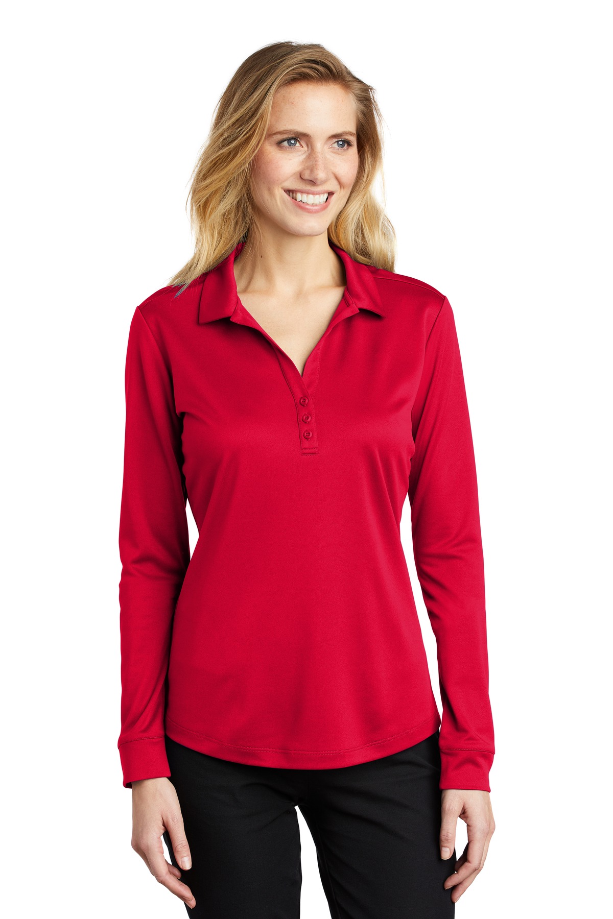 Port Authority  Women's Silk Touch   Performance Long Sleeve Polo. L540LS - Image 36