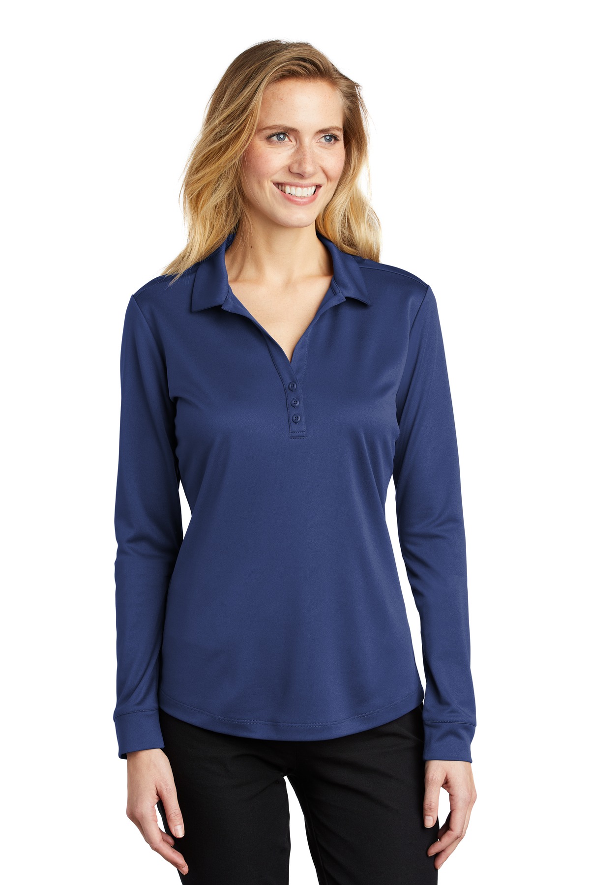 Port Authority  Women's Silk Touch   Performance Long Sleeve Polo. L540LS - Image 44