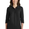 Port Authority Women's Silk Touch 3/4-Sleeve Polo. L562 - Thumbnail Image 1