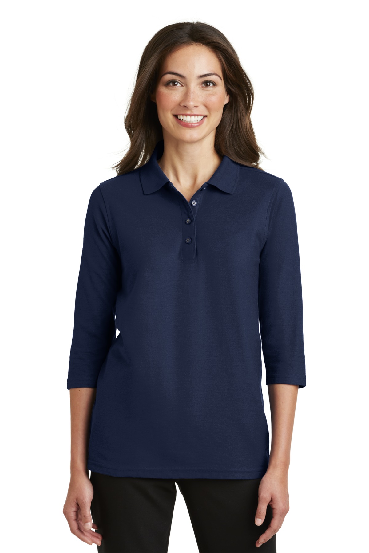 Port Authority Women's Silk Touch 3/4-Sleeve Polo. L562 - Image 16