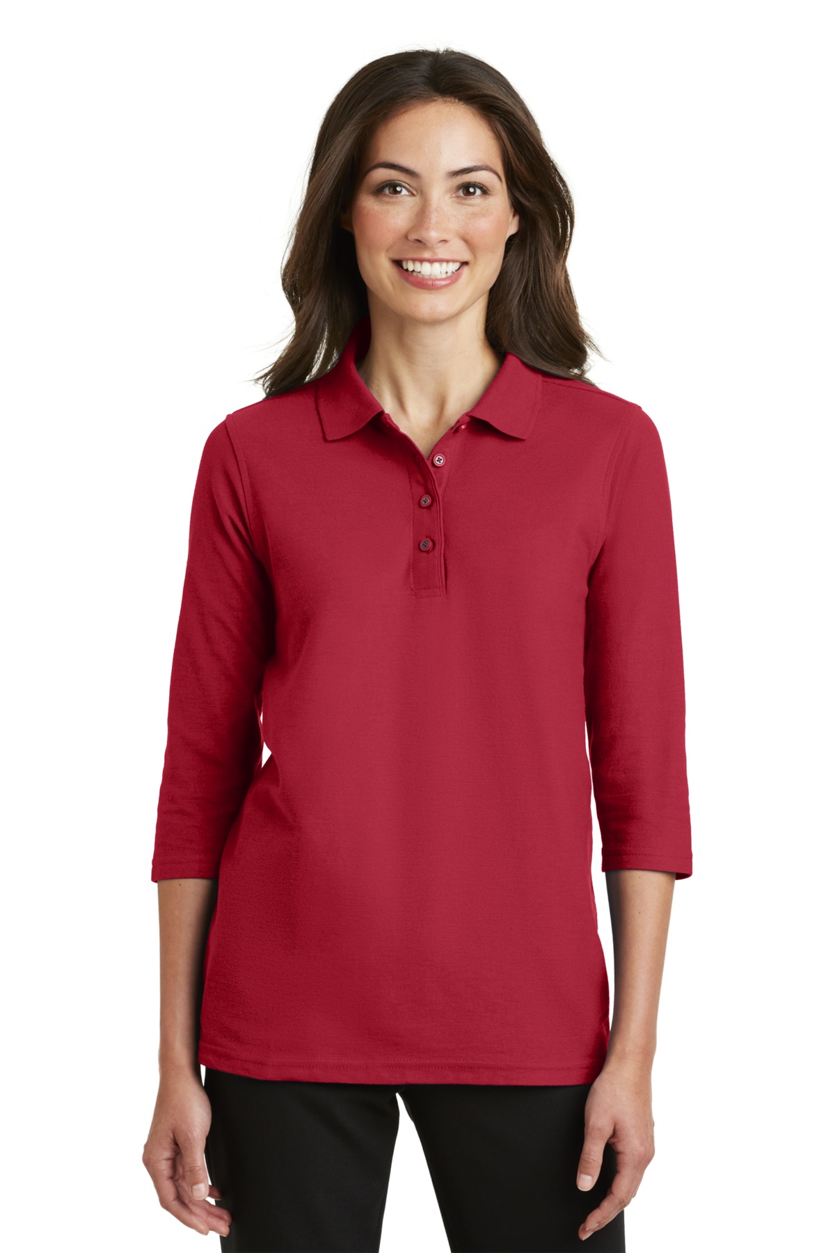 Port Authority Women's Silk Touch 3/4-Sleeve Polo. L562 - Image 22