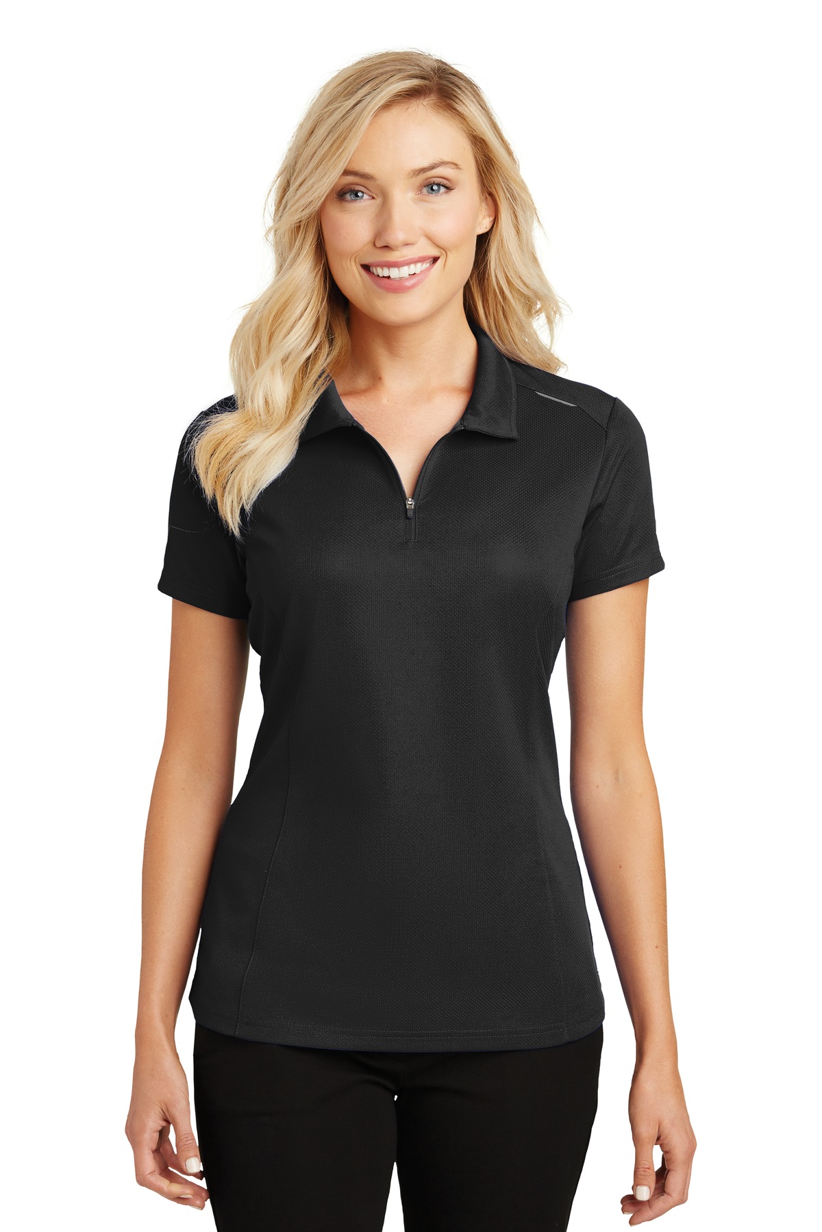 Port Authority Women's Pinpoint Mesh Zip Polo. L580 - Image 12