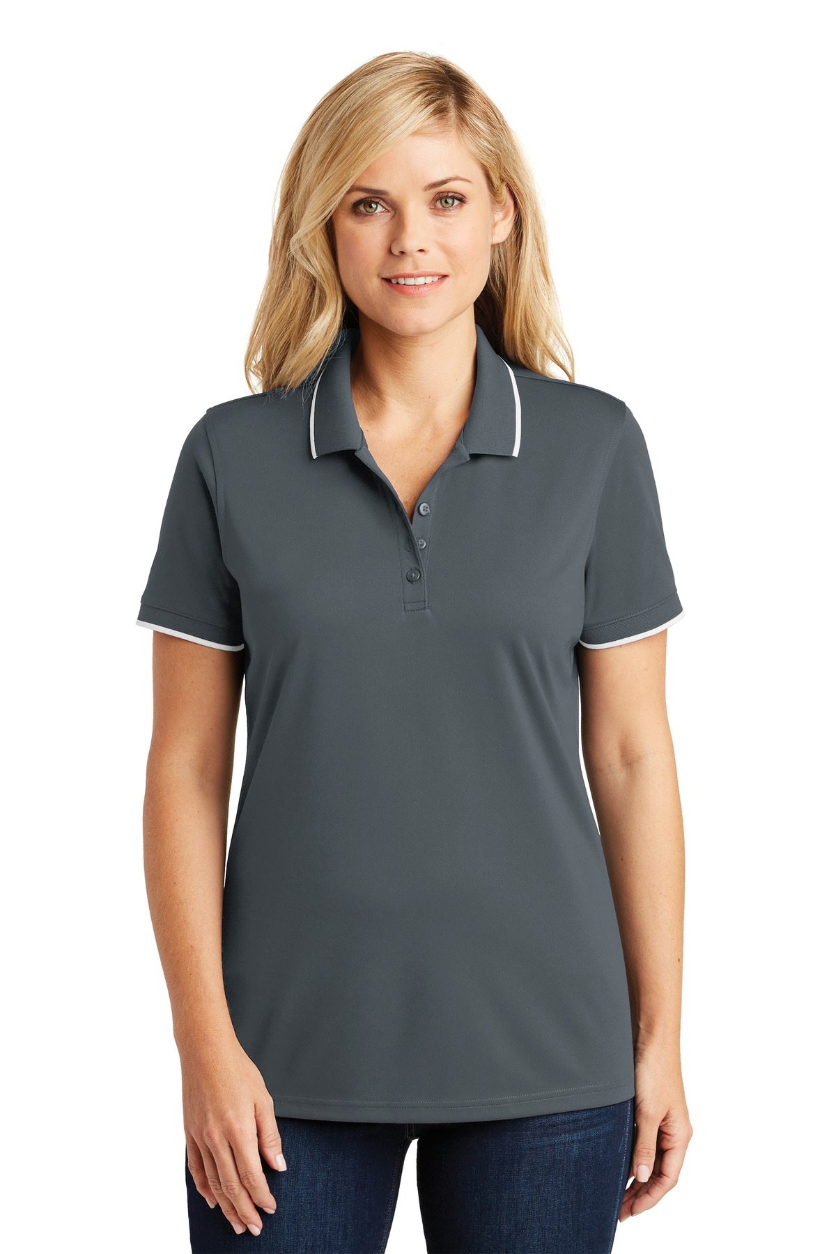 Port Authority Women's Dry Zone UV Micro-Mesh Tipped Polo. LK111 - Image 12