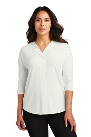 Port Authority Women's Concept 3/4-Sleeve Soft Split Neck Top. LK5433