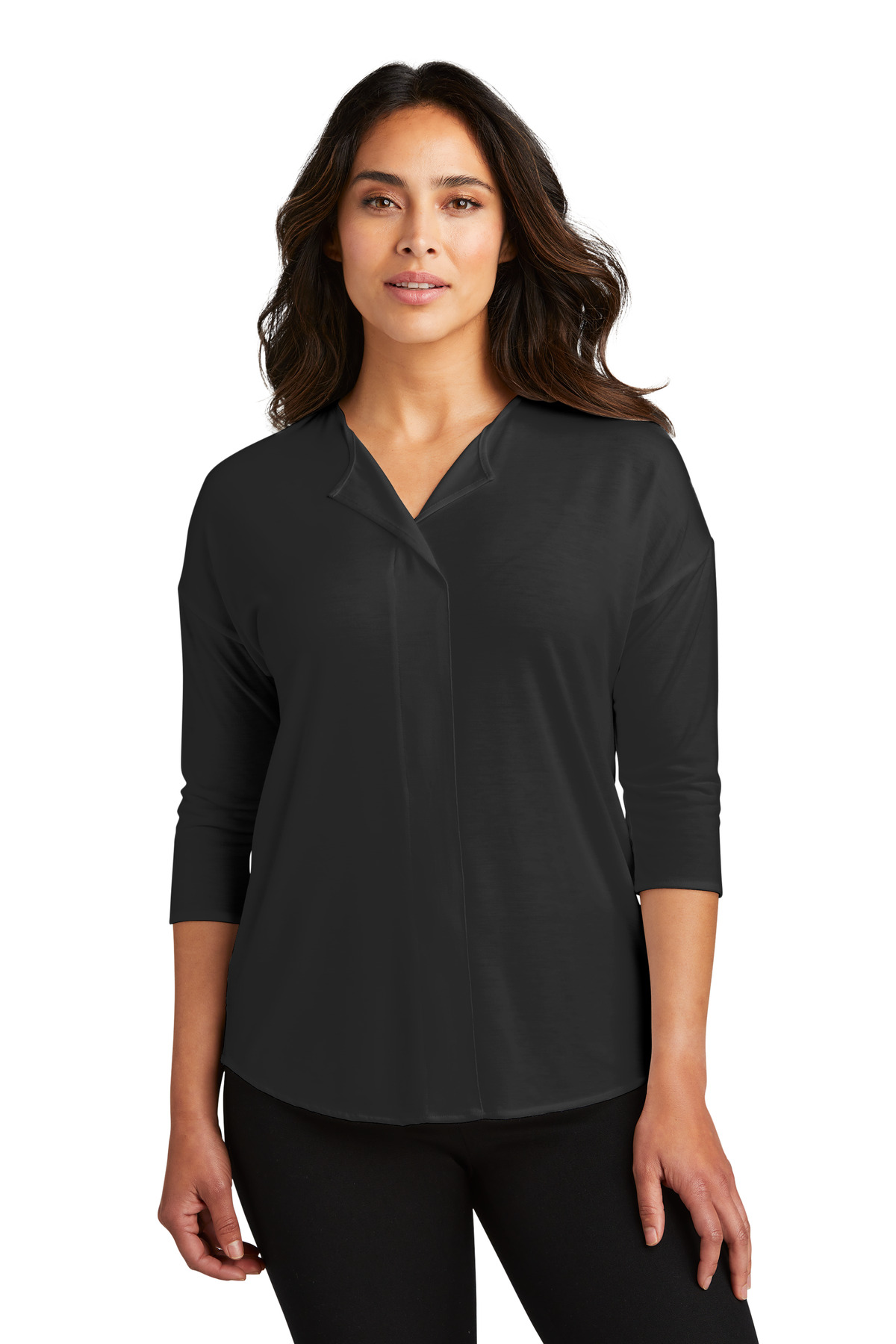 Port Authority Women's Concept 3/4-Sleeve Soft Split Neck Top. LK5433 - Image 1