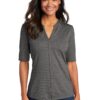 Port Authority  Women's Stretch Heather Open Neck Top  LK583 - Thumbnail Image 1