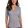 Port Authority  Women's Stretch Heather Open Neck Top  LK583 - Thumbnail Image 12
