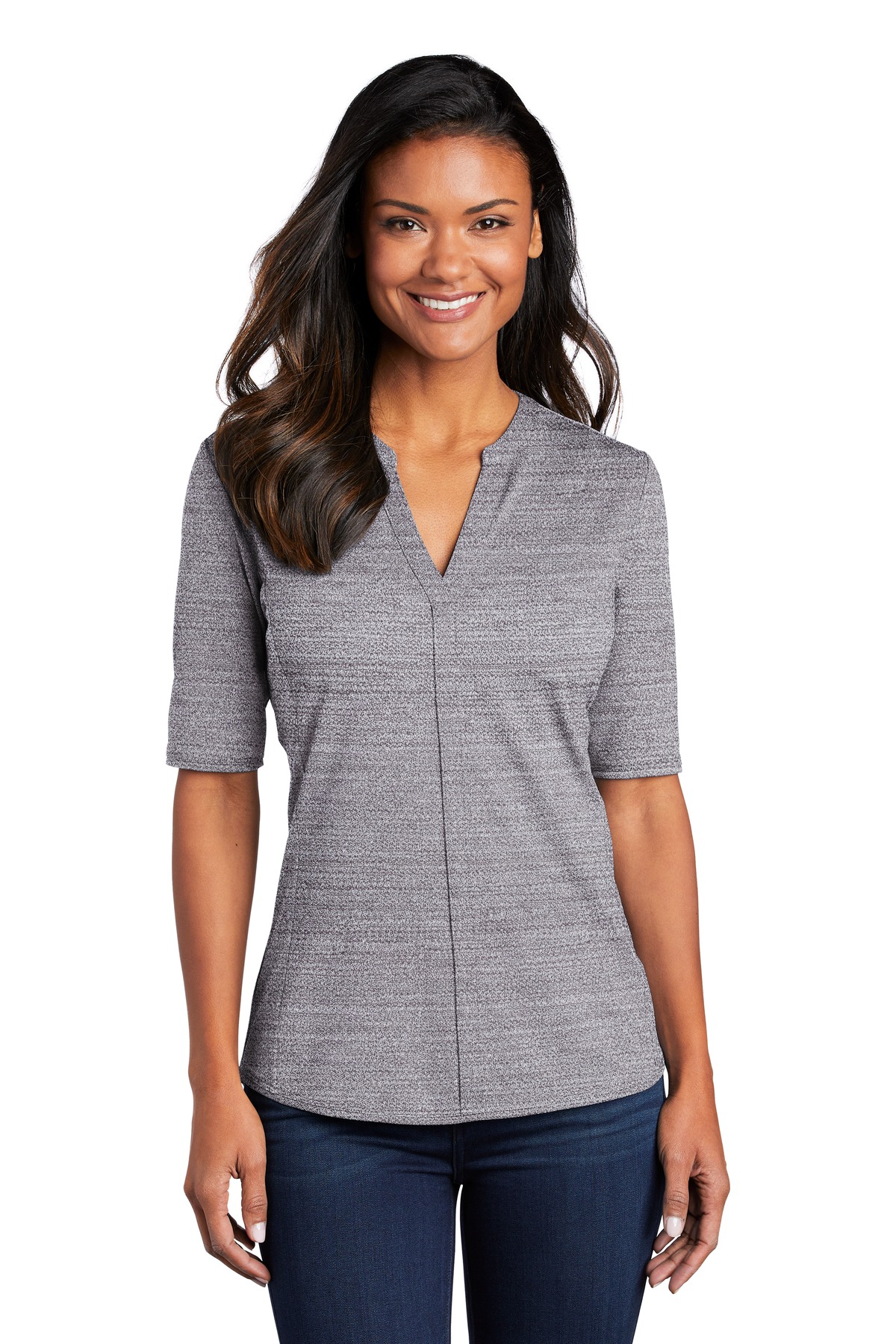 Port Authority  Women's Stretch Heather Open Neck Top  LK583 - Image 12
