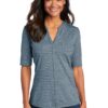 Port Authority  Women's Stretch Heather Open Neck Top  LK583 - Thumbnail Image 20