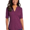 Port Authority  Women's Stretch Heather Open Neck Top  LK583 - Thumbnail Image 28