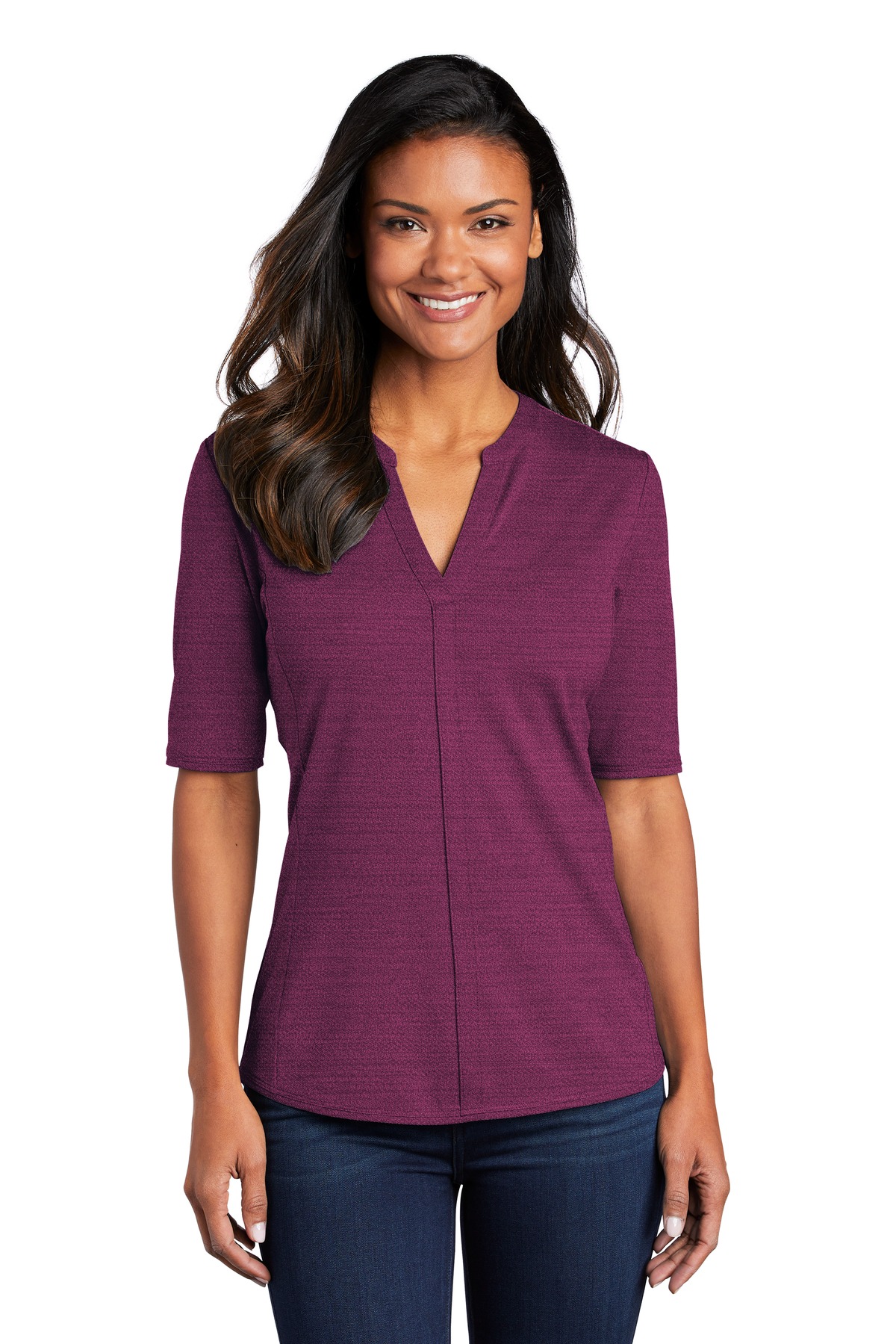 Port Authority  Women's Stretch Heather Open Neck Top  LK583 - Image 28