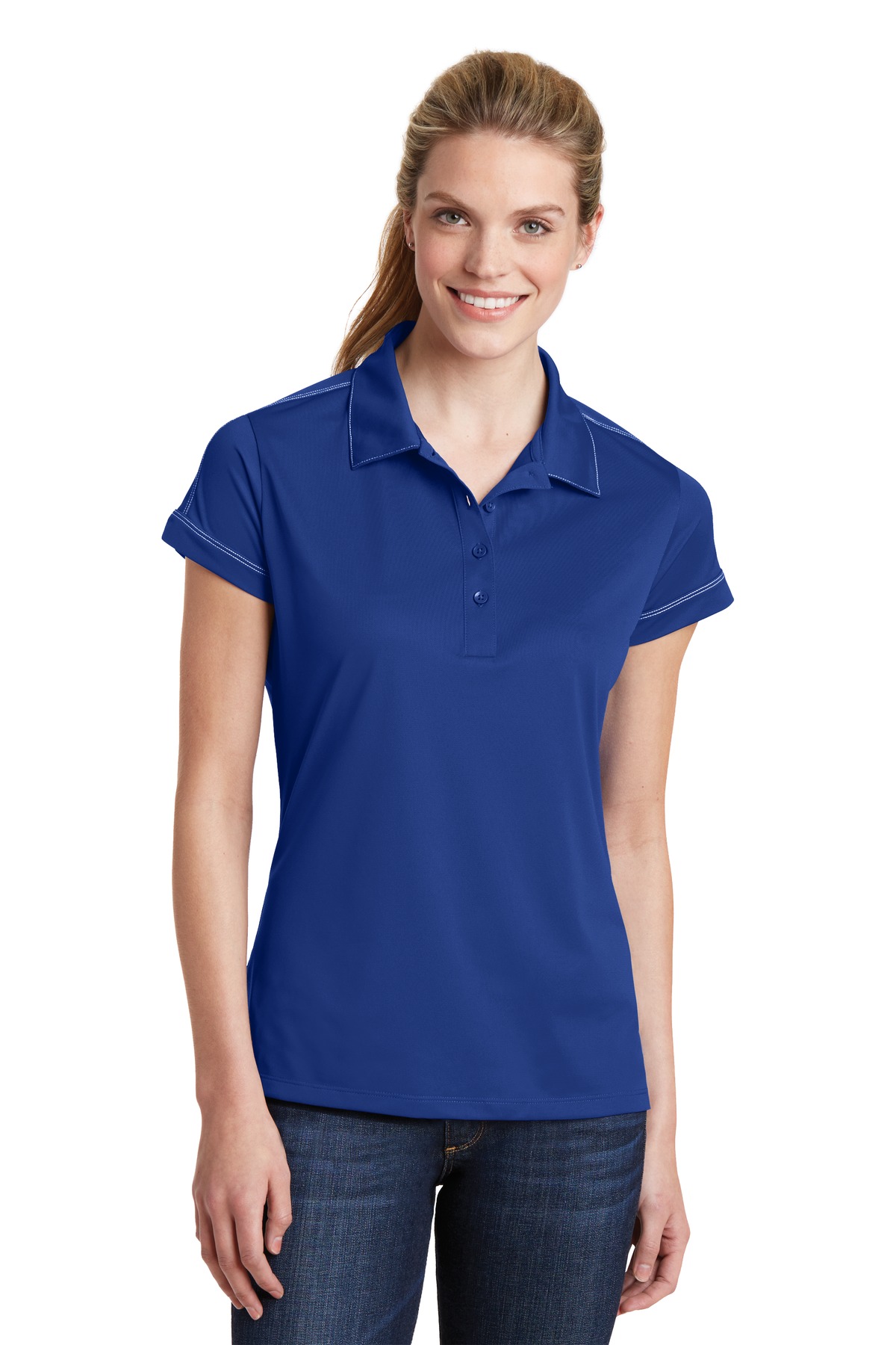 Sport-Tek Women's Contrast Stitch Micropique Sport-Wick Polo. LST659 - Image 51