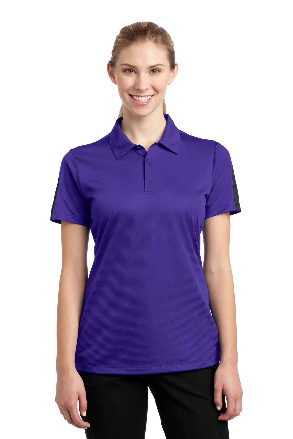 Sport-Tek Women's PosiCharge Active Textured Colorblock Polo. LST695 - Image 26