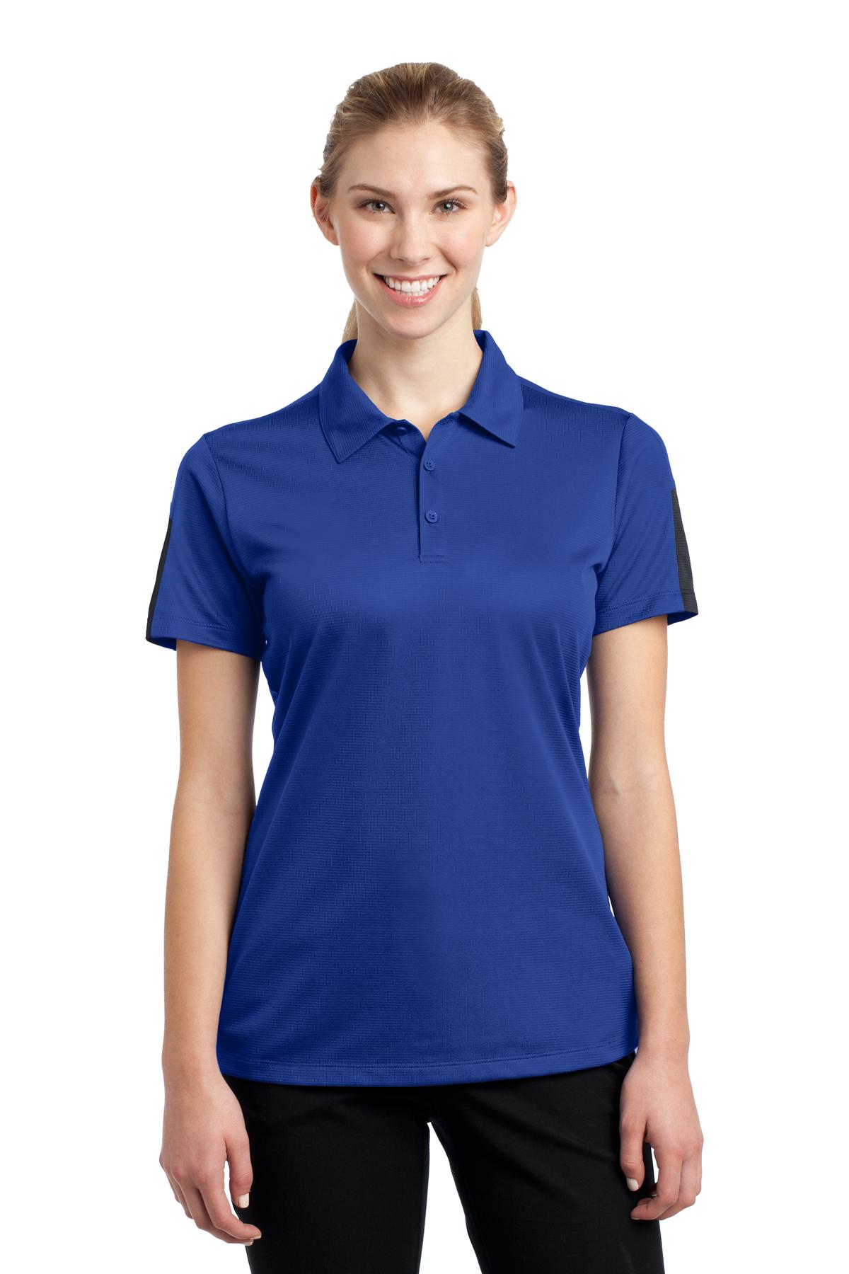 Sport-Tek Women's PosiCharge Active Textured Colorblock Polo. LST695 - Image 42