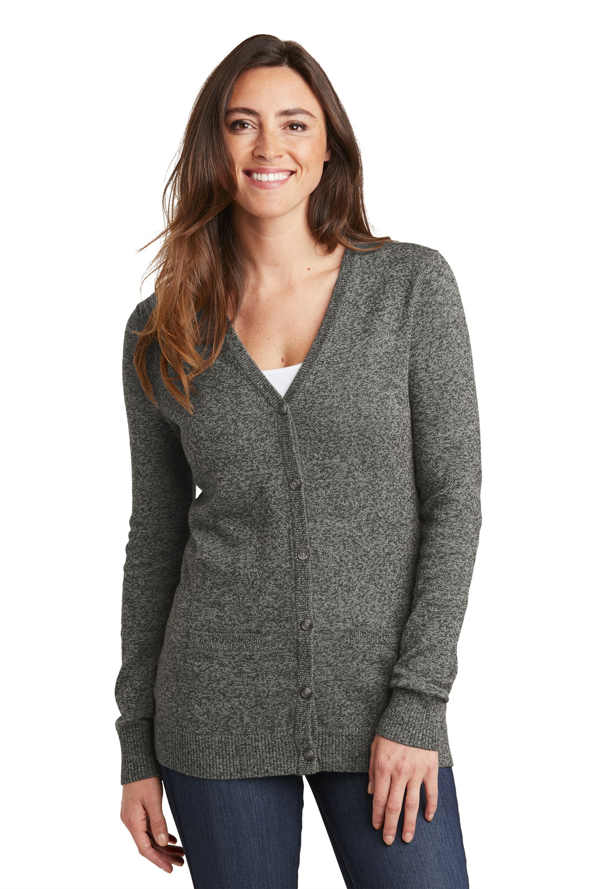 Port Authority  Women's Marled Cardigan Sweater. LSW415 - Image 20