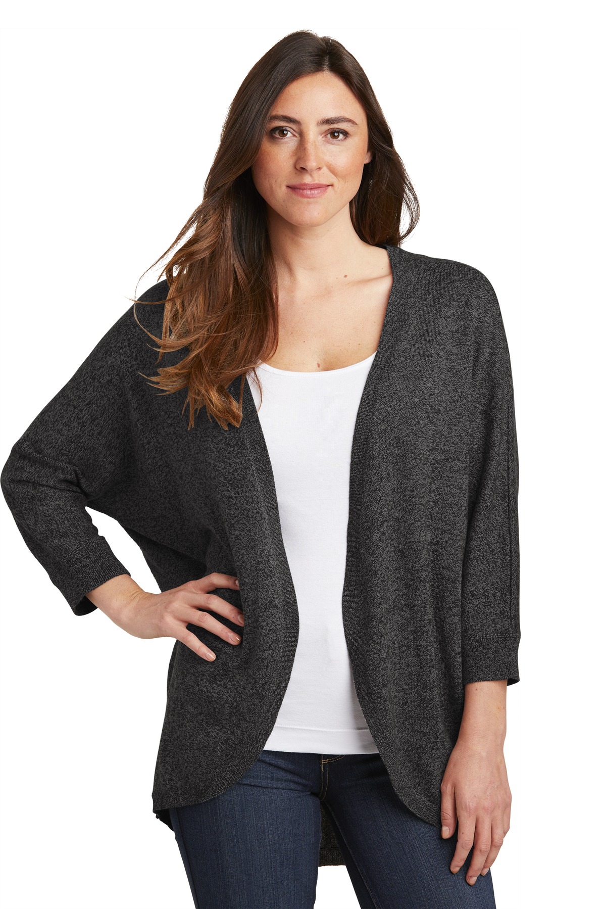 Port Authority Women's Marled Cocoon Sweater. LSW416 - Image 1