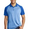 Sport-Tek  PosiCharge  RacerMesh  Raglan Heather Block Polo. ST641 - Thumbnail Image 28