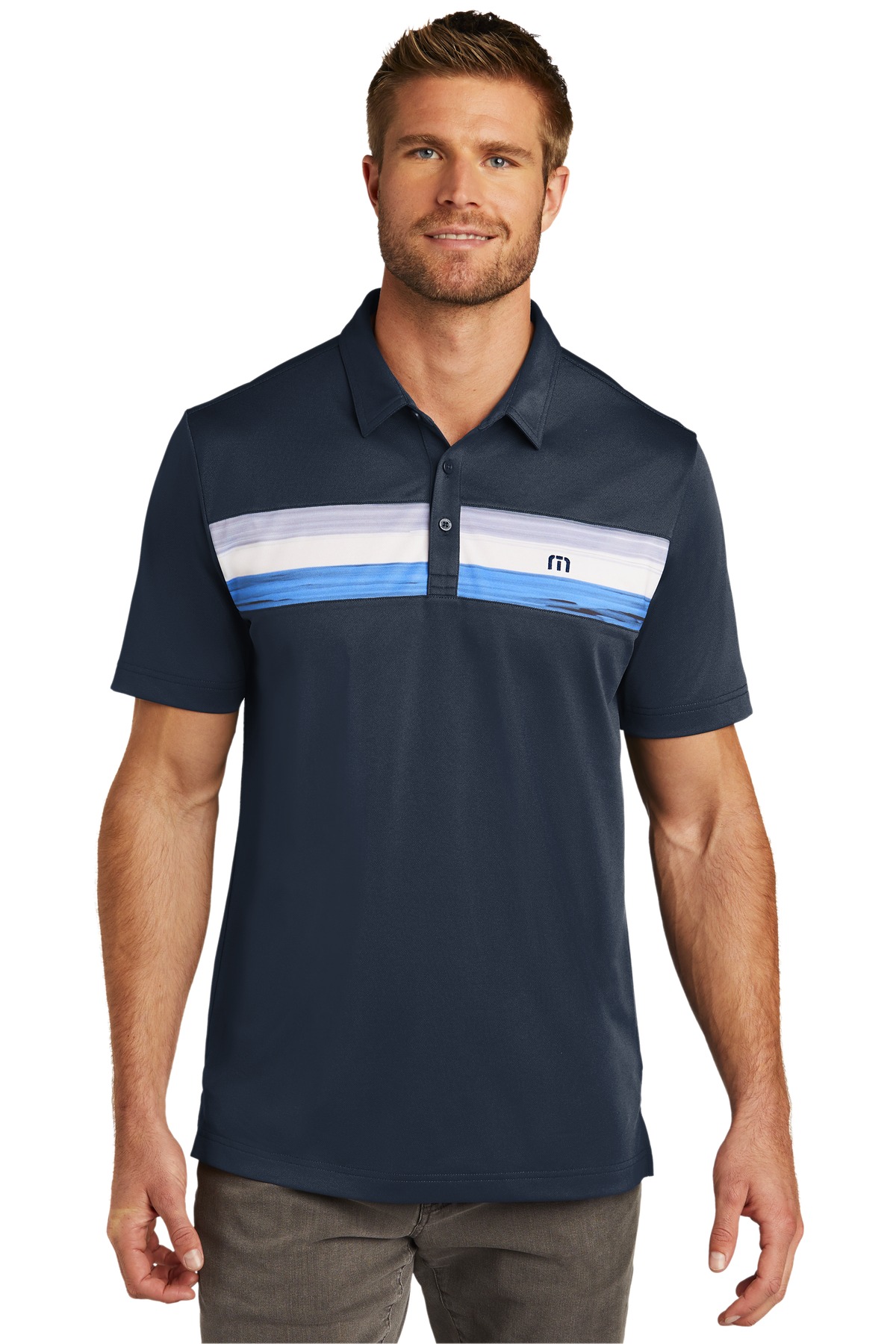 TravisMathew Cabana Chest Stripe Polo. TM1MU416 - Image 5