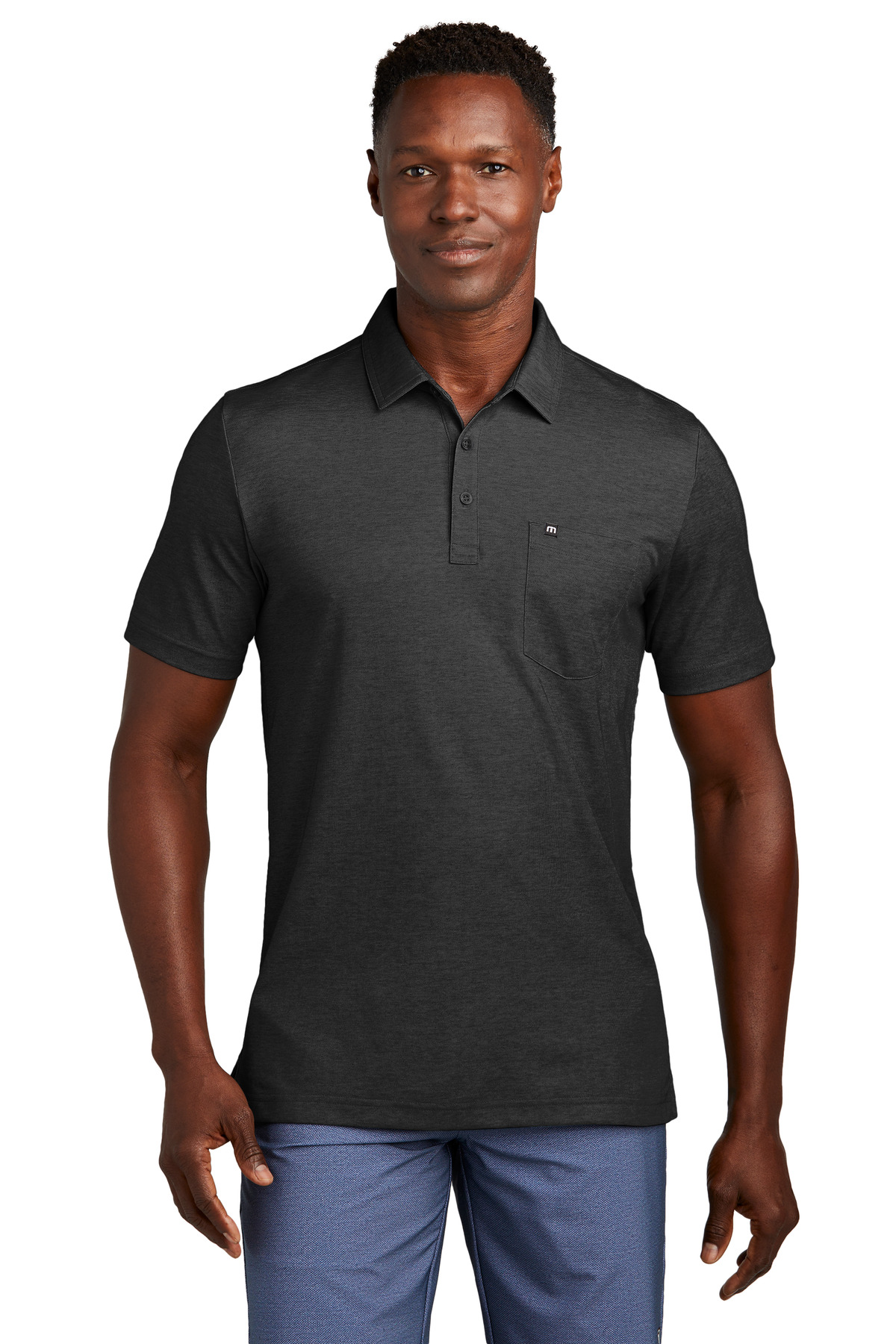 TravisMathew Oceanside Heather Pocket Polo TM1MY404 - Image 1