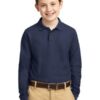 Port Authority Youth Long Sleeve Silk Touch Polo.  Y500LS - Thumbnail Image 2