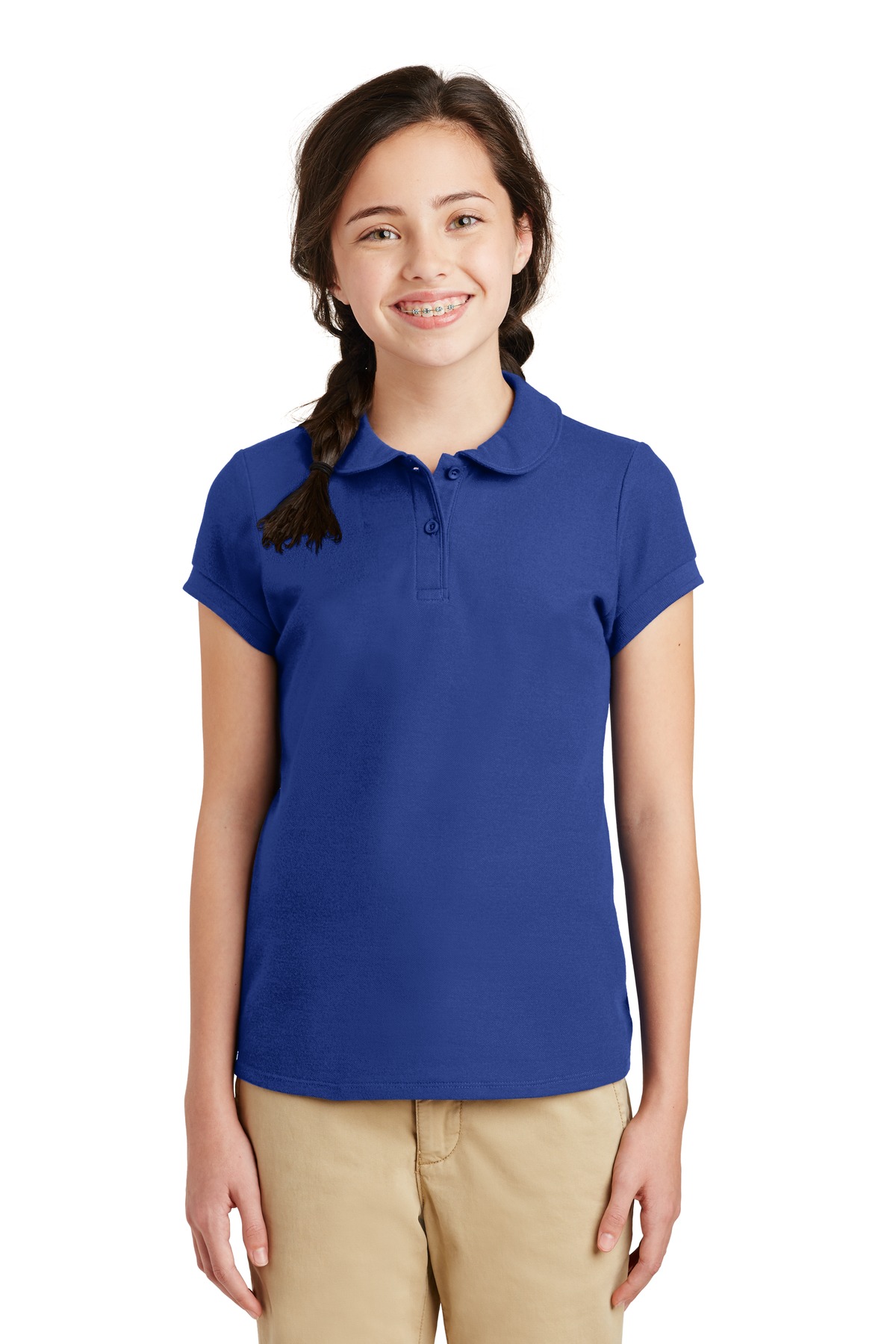 Port Authority Girls Silk Touch Peter Pan Collar Polo. YG503 - Image 24