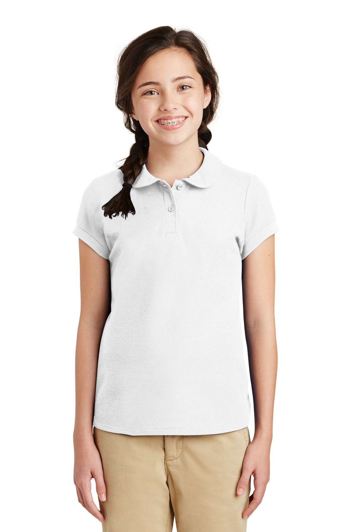 Port Authority Girls Silk Touch Peter Pan Collar Polo. YG503 - Image 29